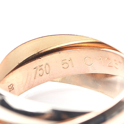 Cartier 18K Pink Yellow White Gold Classic Les Must De Trinity Ring 51 5.75 5 of 6