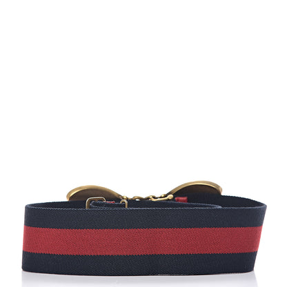 Gucci Web Queen Margaret Bee Belt 75 30 Red Navy 3 of 6