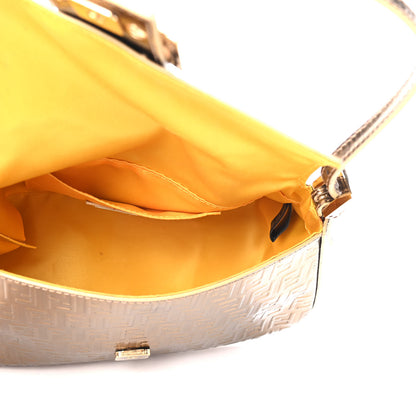 Fendi Vitello Mirror FF Embossed Mini Mama Baguette Oro Ambrato 4 of 4