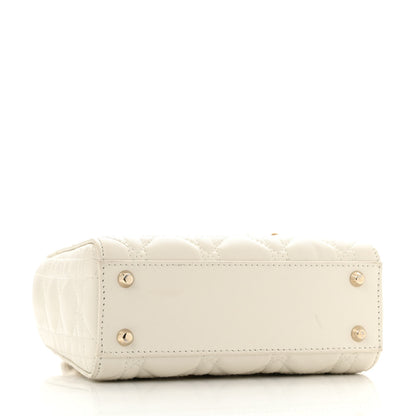 Christian Dior Lambskin Cannage Mini Lady Dior White 4 of 13