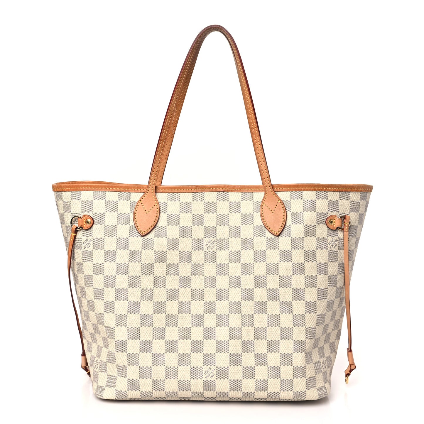 LOUIS VUITTON Damier Azur Neverfull MM Rose Ballerine