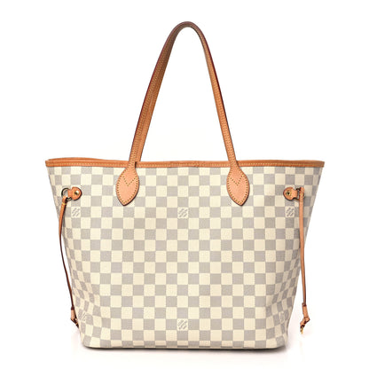 Louis Vuitton LOUIS VUITTON Damier Azur Neverfull MM Rose Ballerine 1 of 8