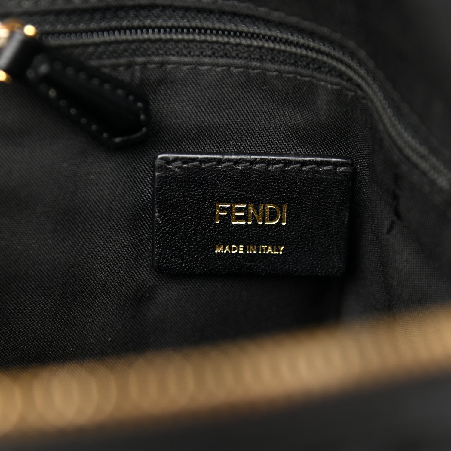 Fendi Nylon Vitello Liberty Metal Monster Eyes Sling Bag Black 5 of 11