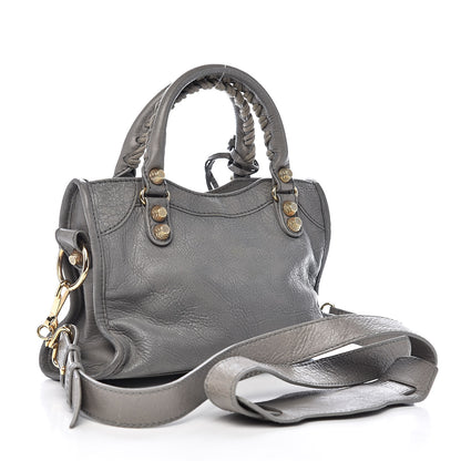 Balenciaga Agneau Giant 12 Gold Hardware Mini City Gris Pyrite 3 of 11
