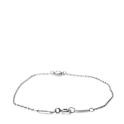 Tiffany Sterling Silver Diamond .05ct Elsa Peretti Diamonds by the Yard Bracelet 3 of 7