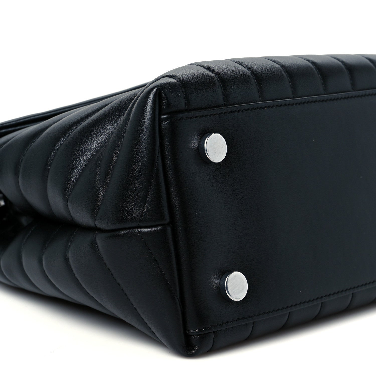 Saint Laurent Calfskin Y Quilted Monogram Medium Loulou Satchel Black 10 of 11