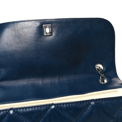 Chanel Vinyl Quilted In the Business Flap Bag Navy Blue 11 of 13