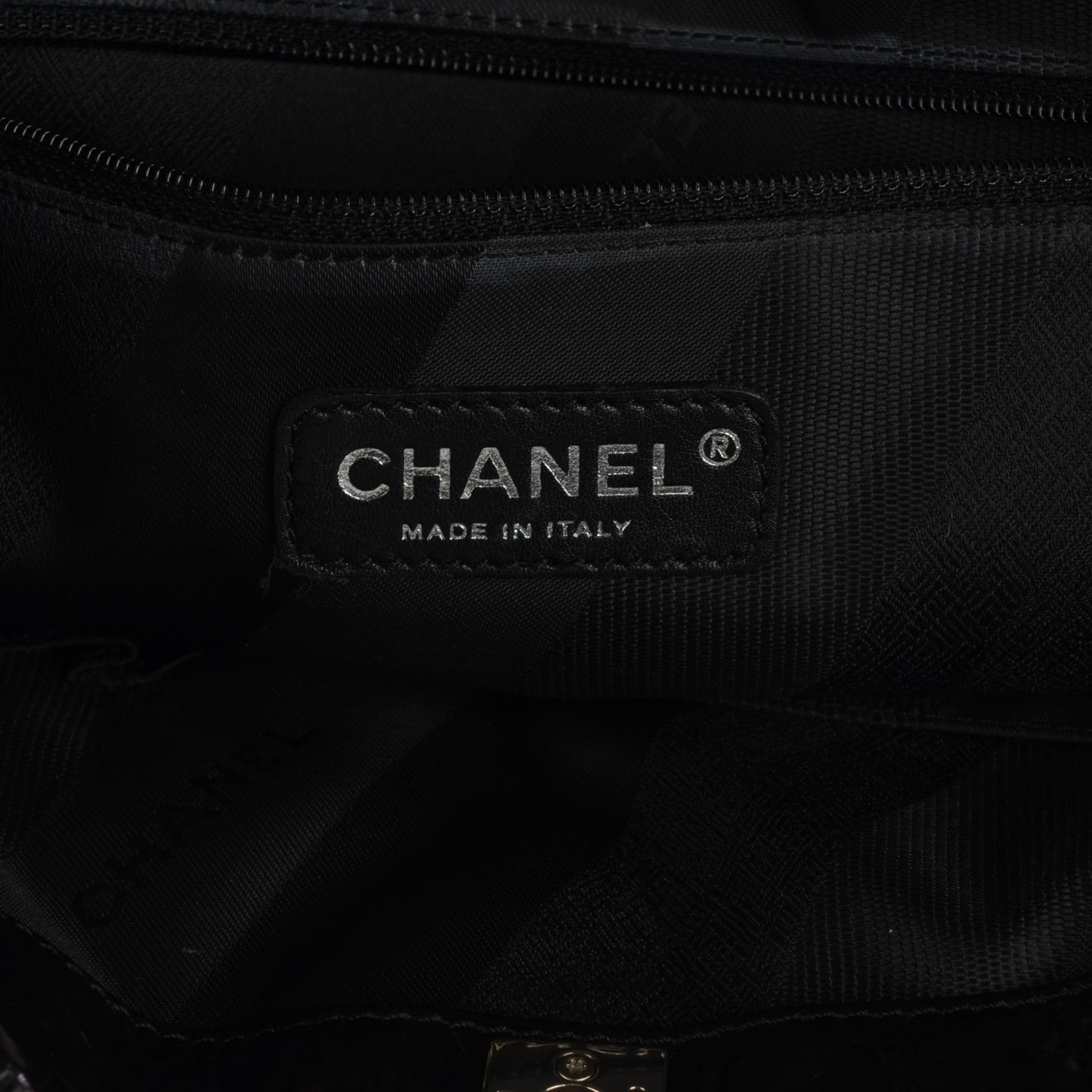 Chanel Glazed Calfskin Quilted Tweed Portobello Tote Black 6 of 8