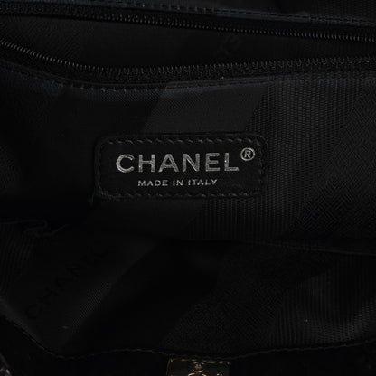 Chanel Glazed Calfskin Quilted Tweed Portobello Tote Black 6 of 8