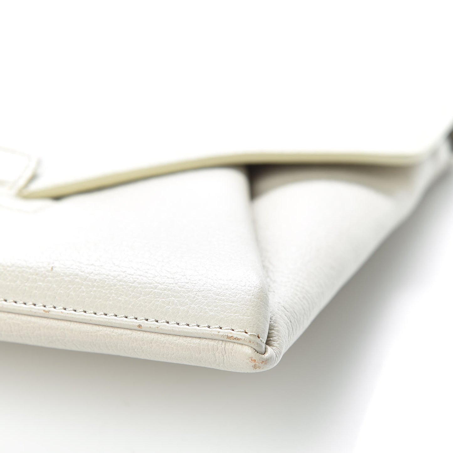 Sugar Goatskin Medium Antigona Envelope Clutch Ivory