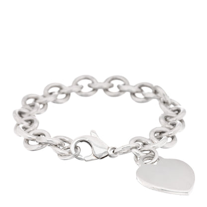 Tiffany Sterling Silver Heart Tag Charm Bracelet 1 of 3