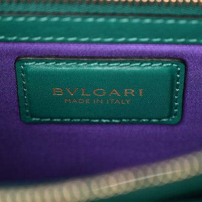 Bulgari Calfskin Serpenti Forever Snake Strap Crossbody Bag Emerald Green 6 of 10