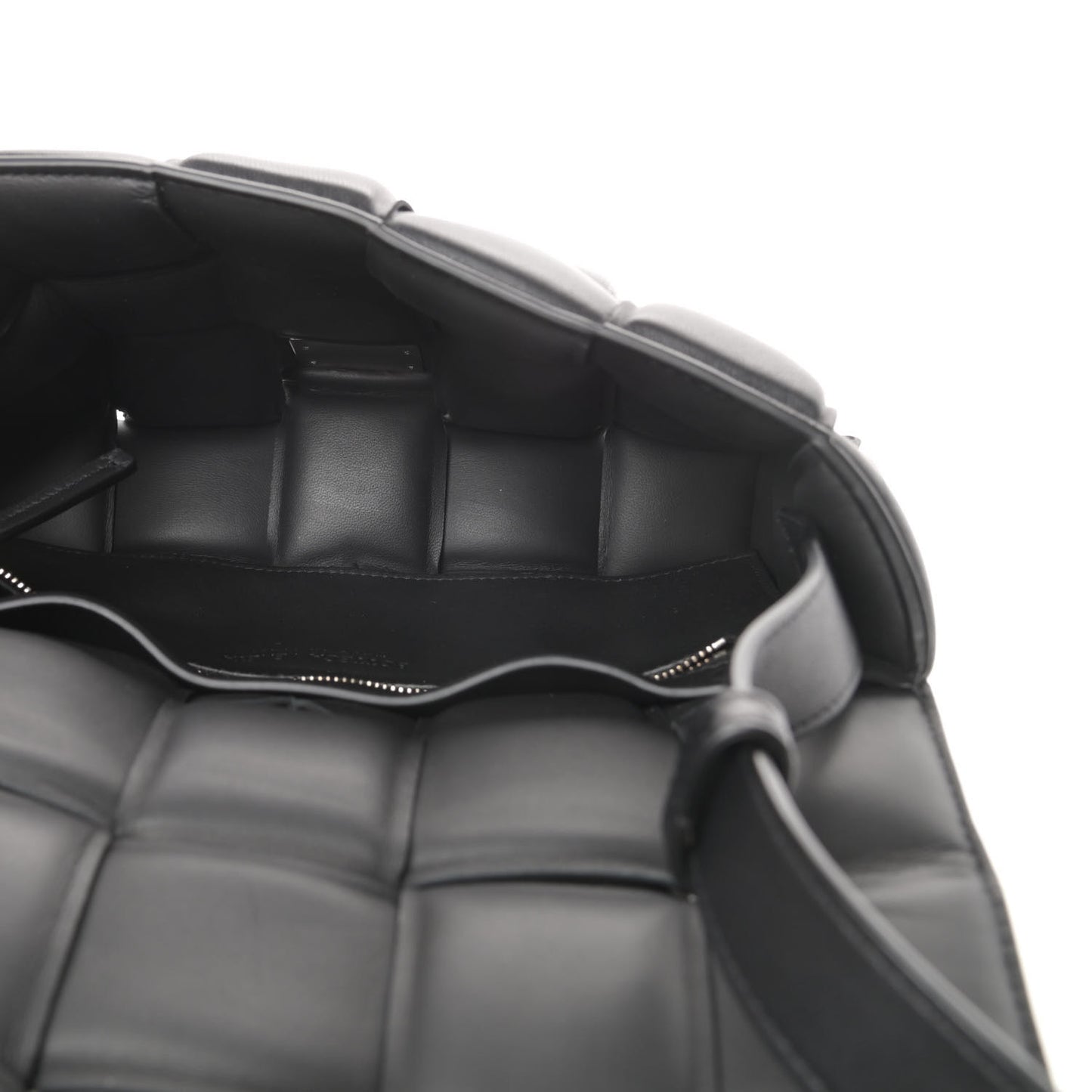 Nappa Maxi Intreccio Padded Cassette Crossbody Bag Black