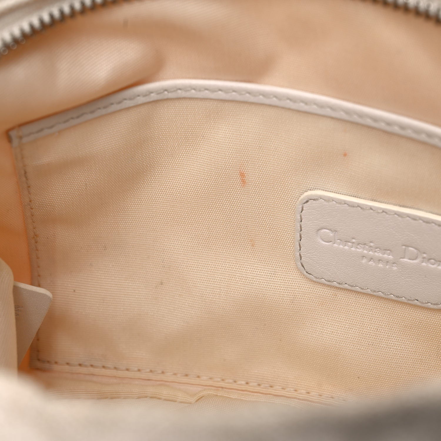 Christian Dior Coated Canvas Cannage Panarea Pouch White 10 of 18