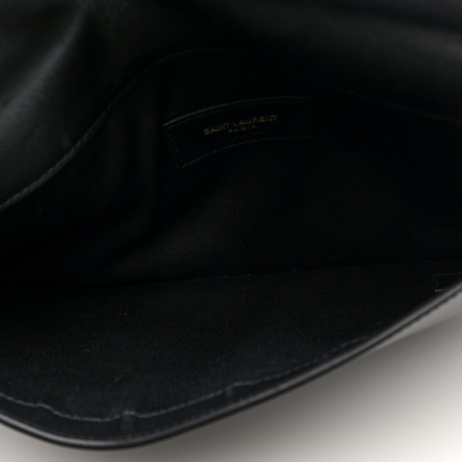 Saint Laurent Patent Calfskin Monogram Uptown Clutch Black 5 of 7