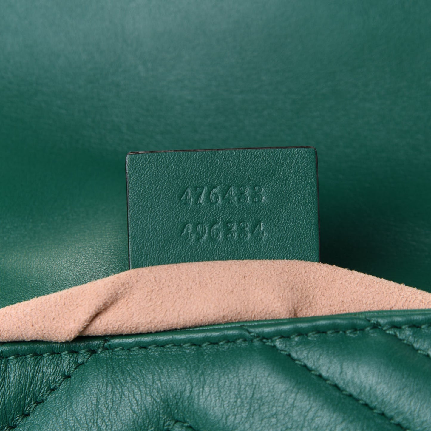 Calfskin Matelasse Super Mini GG Marmont Shoulder Bag Emerald Green