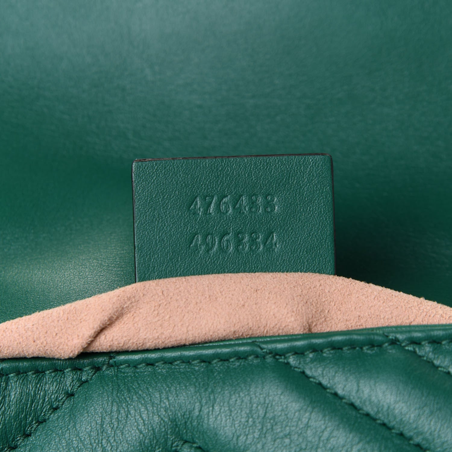 Gucci Calfskin Matelasse Super Mini GG Marmont Shoulder Bag Emerald Green 7 of 11