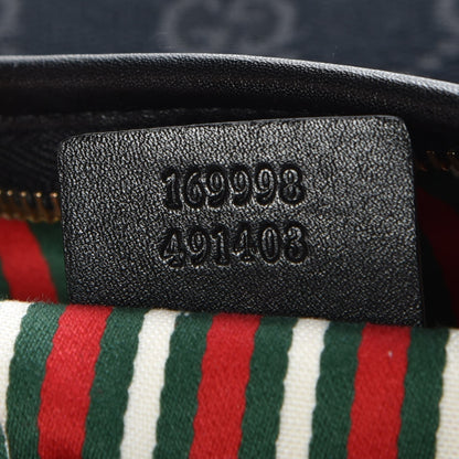 Gucci Monogram Medium New Britt Half Moon Hobo Black 7 of 8