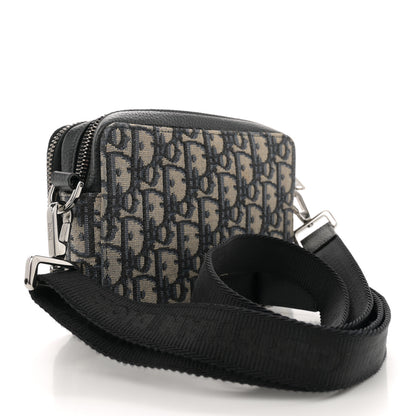 Christian Dior Oblique Pouch Navy Blue 3 of 12
