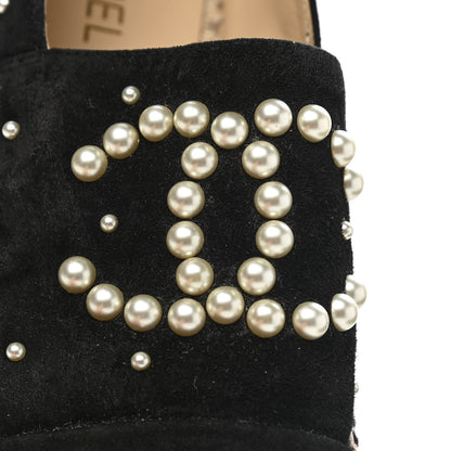 Chanel Suede Pearl CC Espadrilles 39 Black 11 of 11