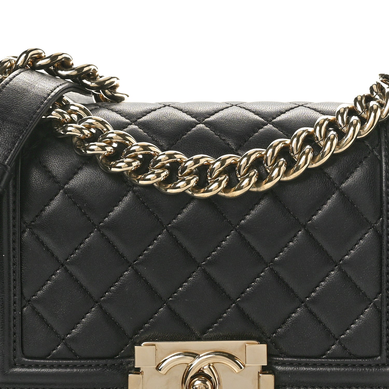 Chanel Lambskin Quilted Small Boy Flap Black 8 of 12