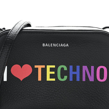 Balenciaga Calfskin I Love Techno XS Everyday Camera Bag Black 7 of 9