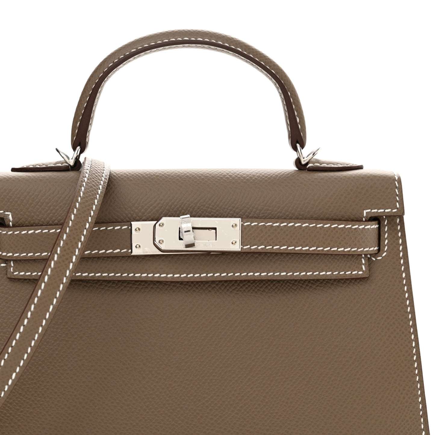 Epsom Mini Kelly Sellier 20 Etoupe