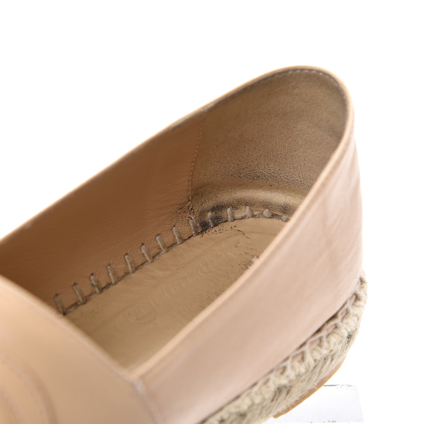 Lambskin CC Espadrilles 38 Beige Black