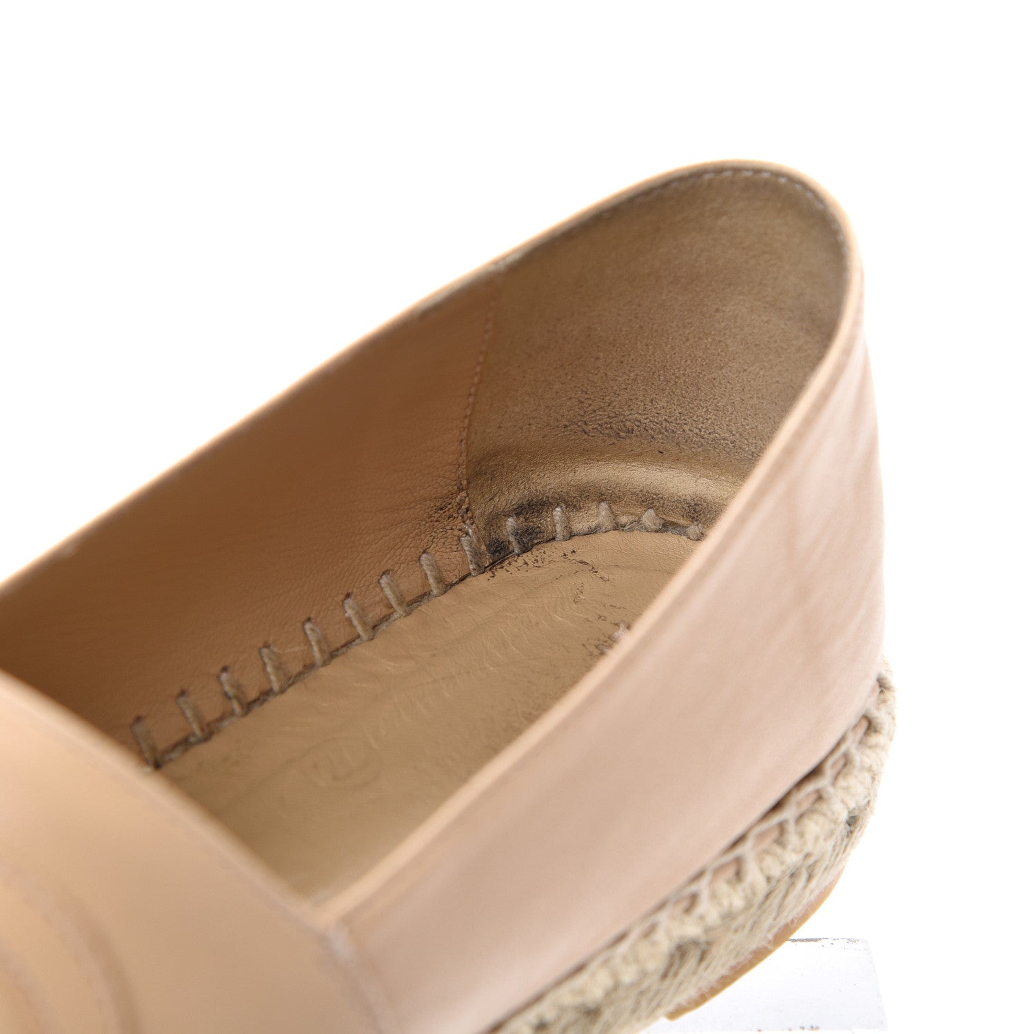 Chanel Lambskin CC Espadrilles 38 Beige Black 12 of 15