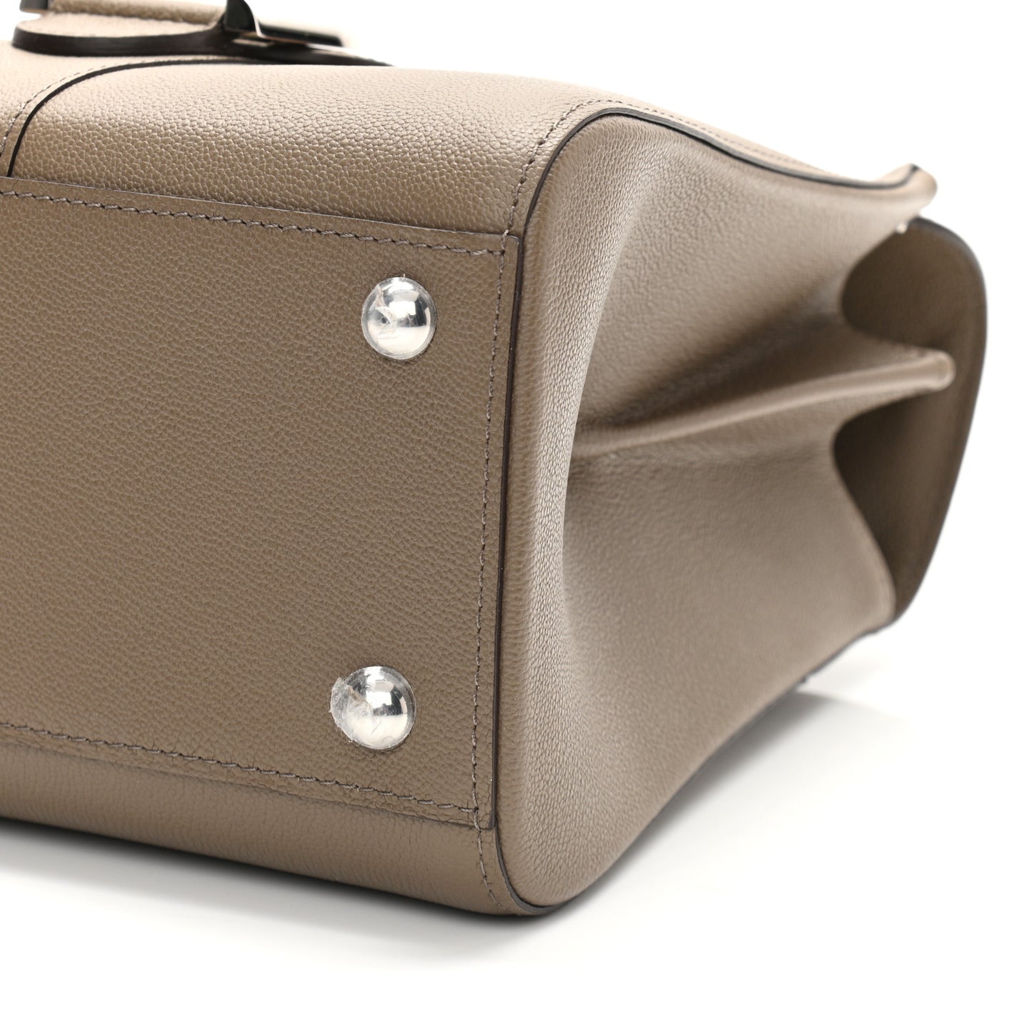 Rodeo Calfskin PM Brillant Satchel Taupe