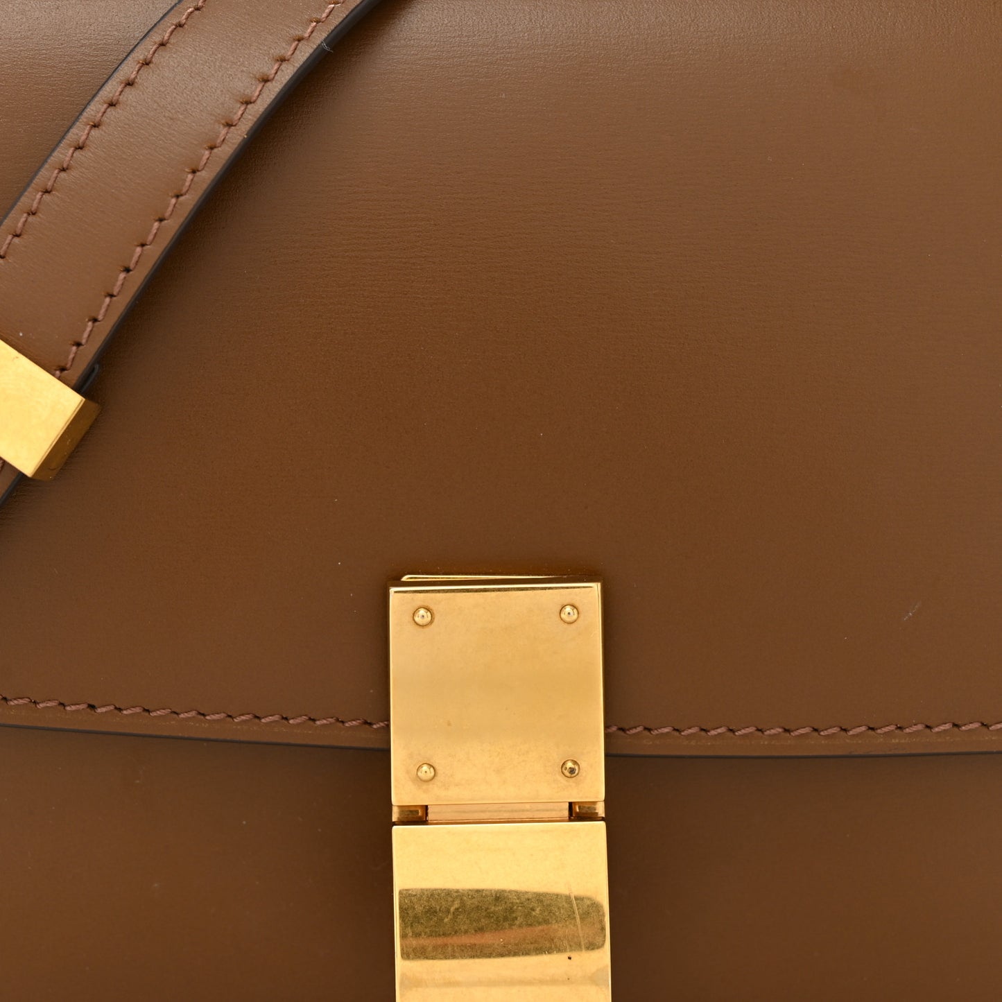 Box Calfskin Small Classic Box Flap Bag Camel