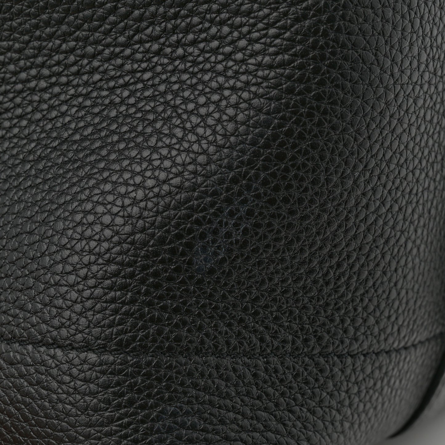 Grained Calfskin Medium Cabas De France Black