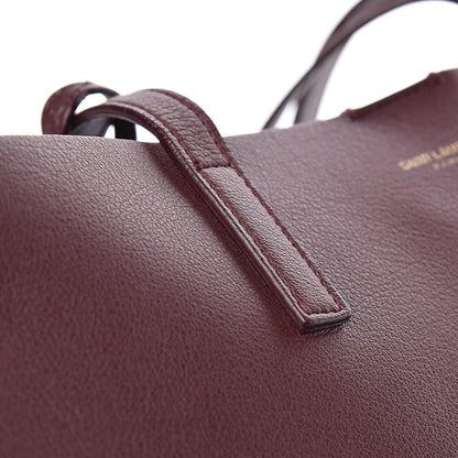 Saint Laurent Calfskin Large Shopping Tote Bordeaux 16 of 21