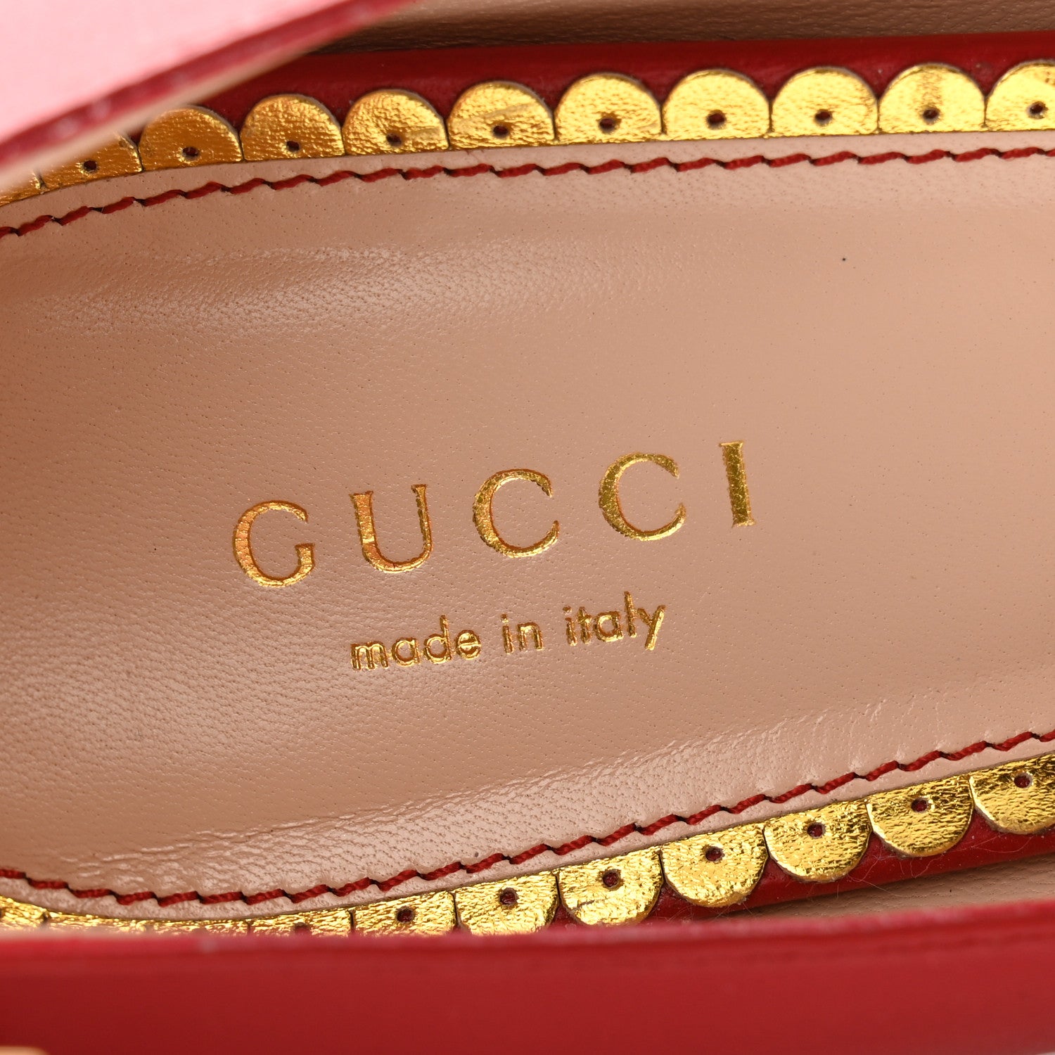 Gucci Nappa Queen Margaret Pumps 39.5 Hibiscus Red 6 of 10