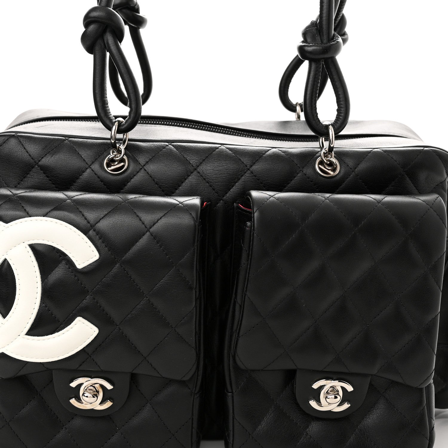 Chanel Calfskin Quilted Large Cambon Multipocket Reporter Black 7 of 9