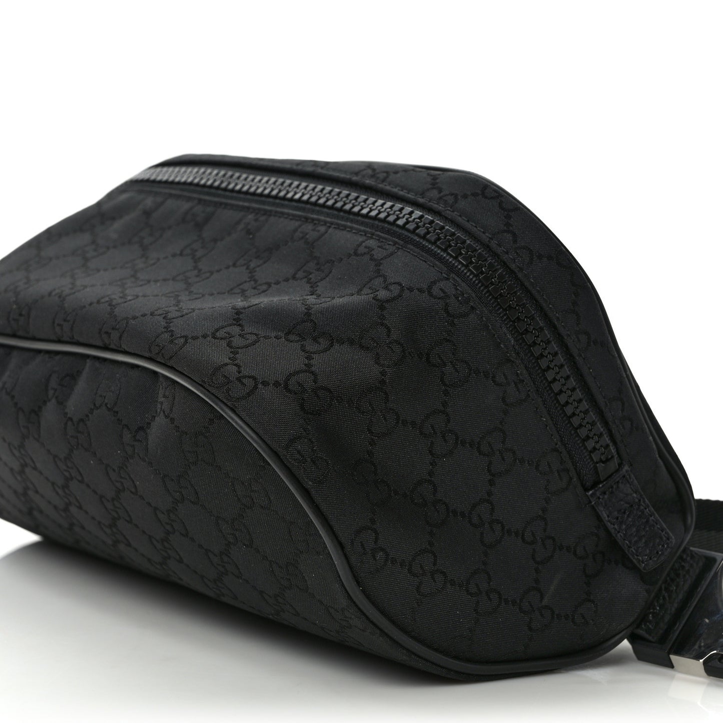 Nylon Monogram Fanny Pack Belt Bag Black