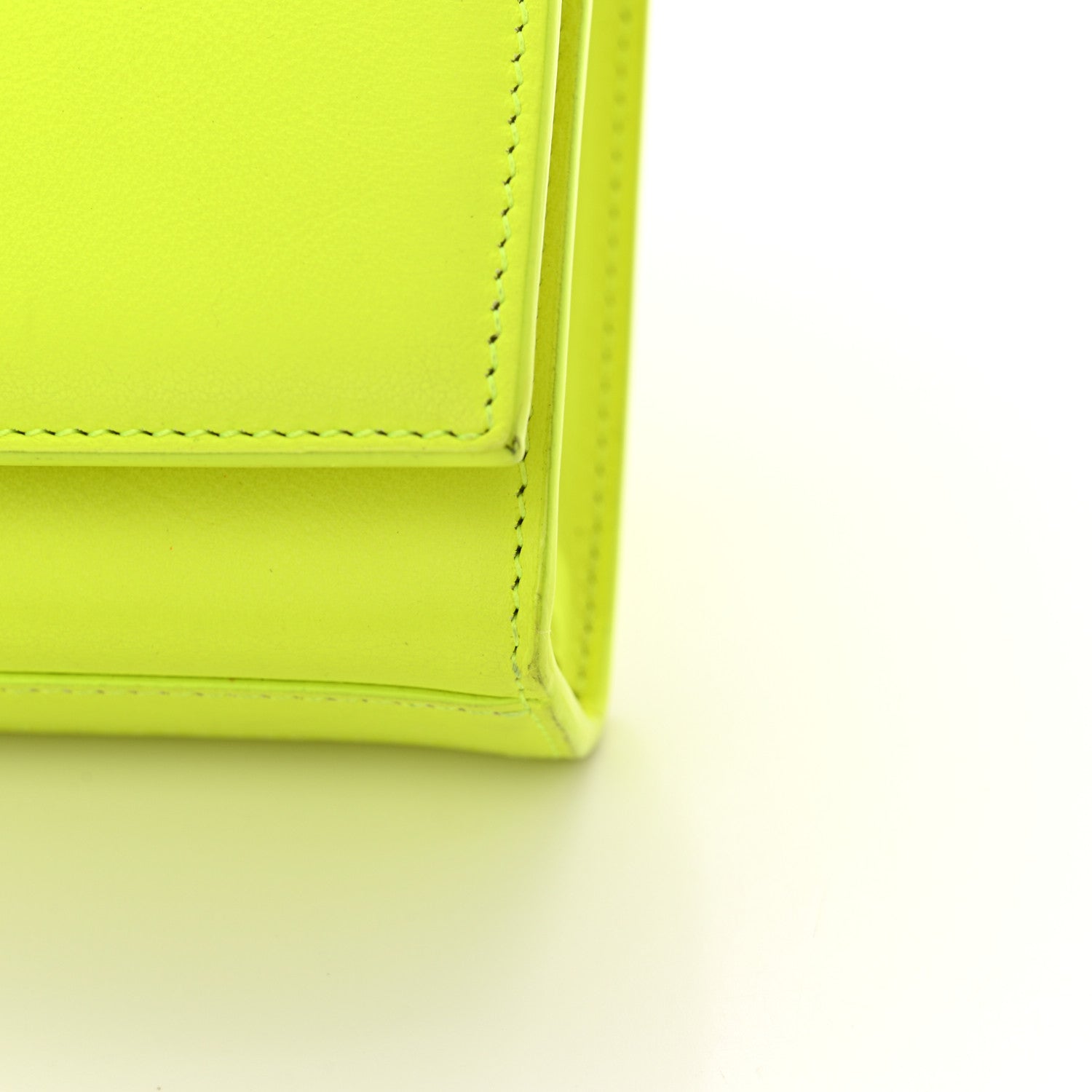 Saint Laurent Smooth Calfskin Small Monogram Kate Satchel Neon Yellow 13 of 13