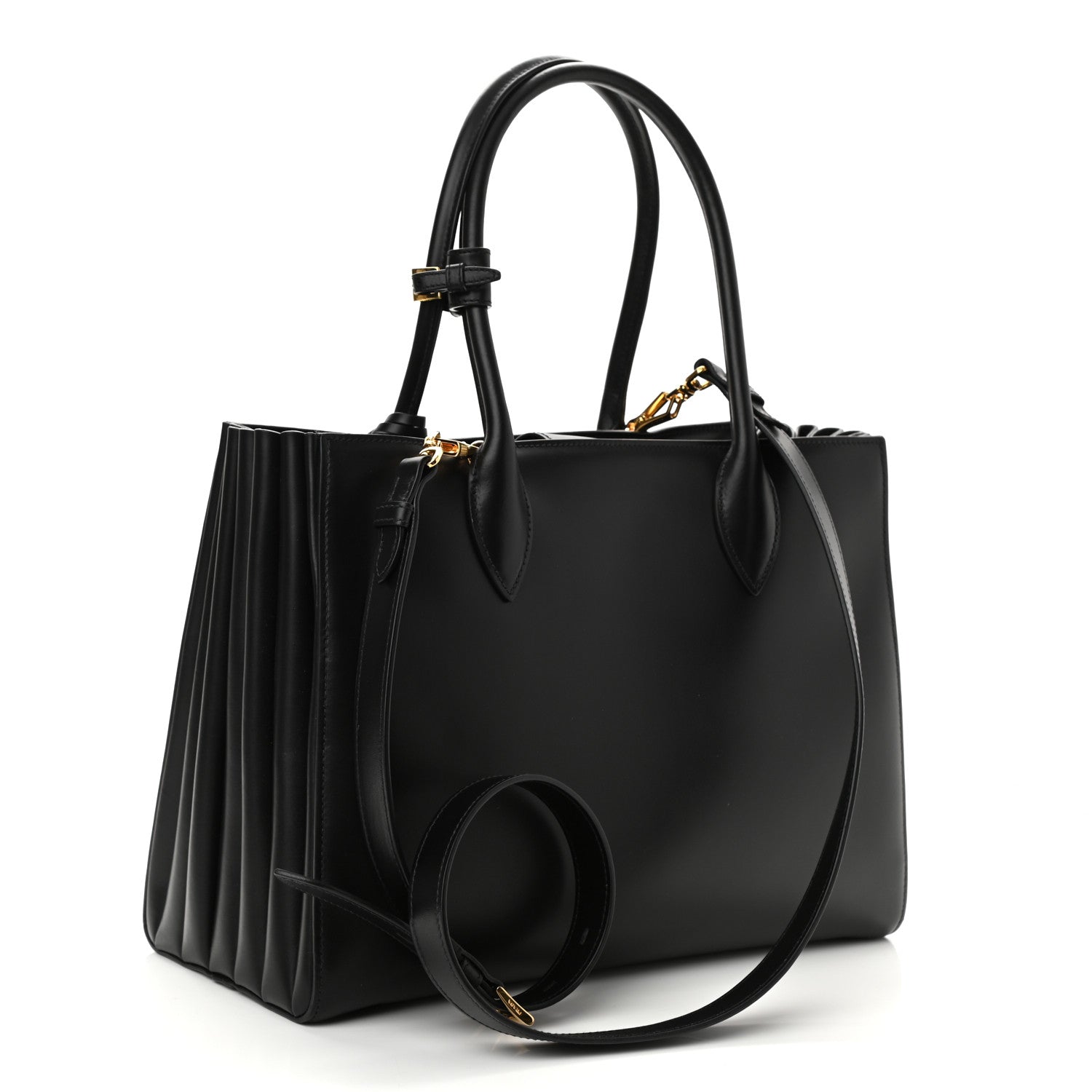 Prada City Calfskin Medium Bibliotheque Tote Black 3 of 8