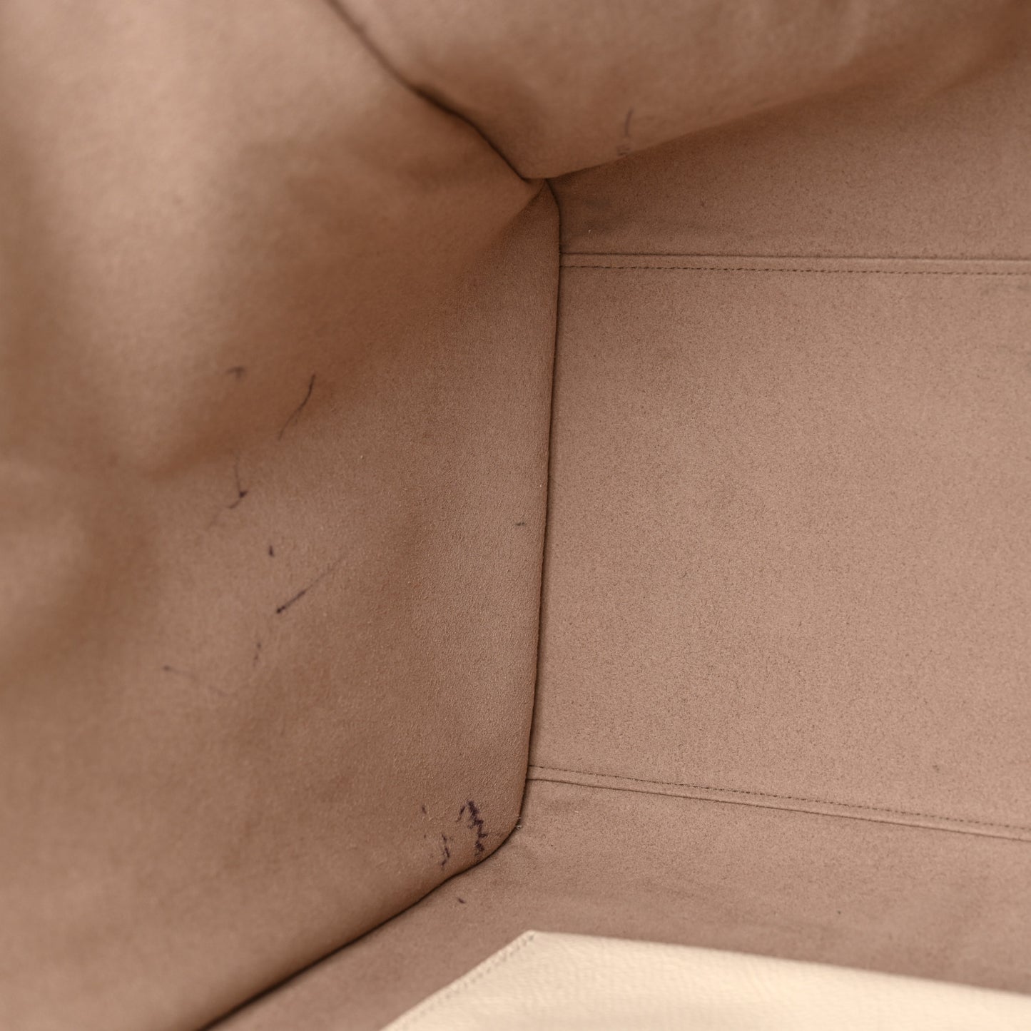 Grained Polyurethane Large Tara Tote Bag Chalk