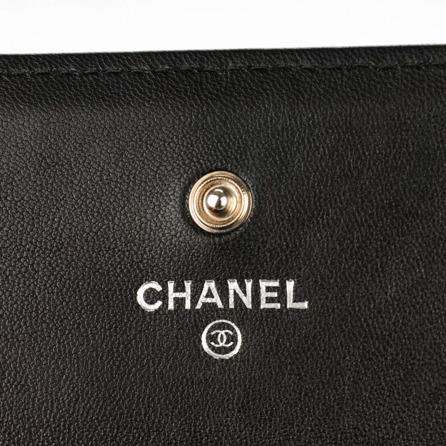 Chanel Lambskin Quilted Large Gusset Flap Wallet Black 7 of 8