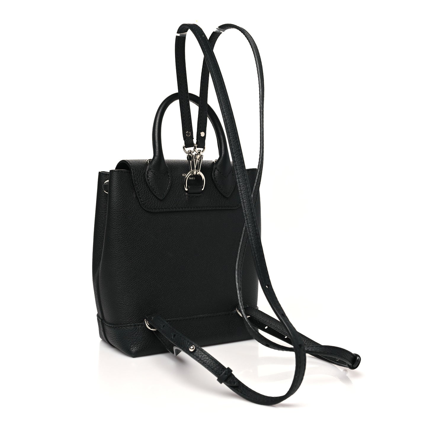 Calfskin Lockme Mini Backpack Black