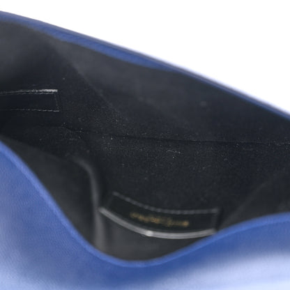 Saint Laurent Grain De Poudre Uptown Pouch Blue Charron 5 of 7