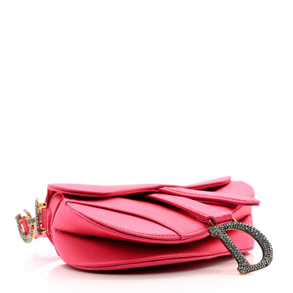 Christian Dior Satin Crystal Mini Saddle Bag Light Shock 4 of 9