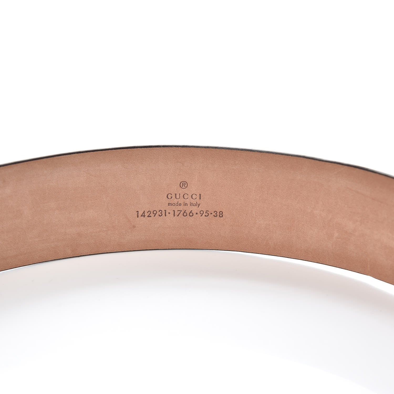 Gucci GG Plus Monogram Niagara Lux Calfskin Interlocking G 40mm Belt 95 38 Beige Ebony Cocoa 7 of 7
