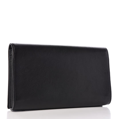Saint Laurent Calfskin Monogram Large Belle De Jour Clutch Black 3 of 9