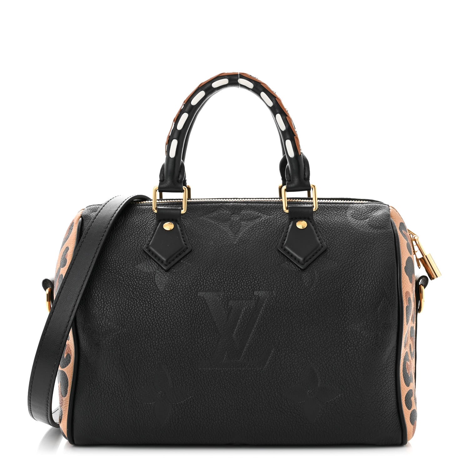 Louis Vuitton Empreinte Monogram Giant Wild At Heart Speedy Bandouliere 25 Black 1 of 9