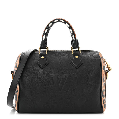 Louis Vuitton Empreinte Monogram Giant Wild At Heart Speedy Bandouliere 25 Black 1 of 9