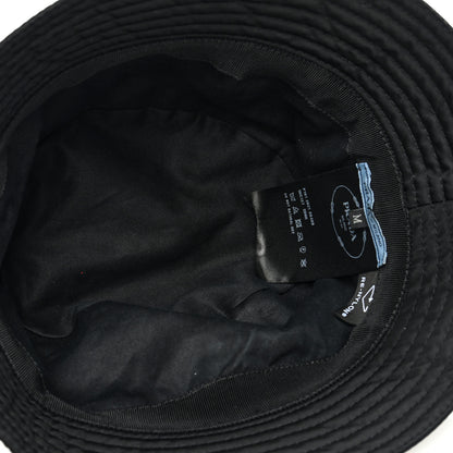 Prada Re-Nylon Metal Triangle Logo Womens Bucket Hat M Black 8 of 9