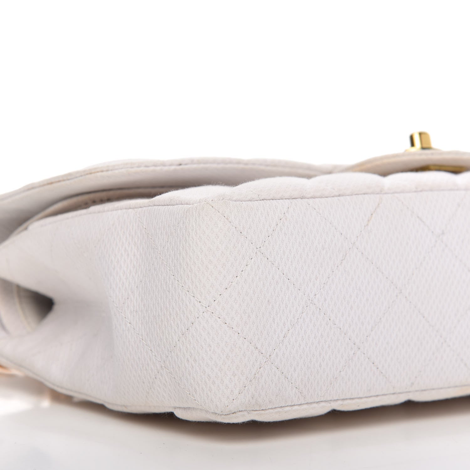 Chanel Neoprene Quilted Medium Double Flap White 7 of 14