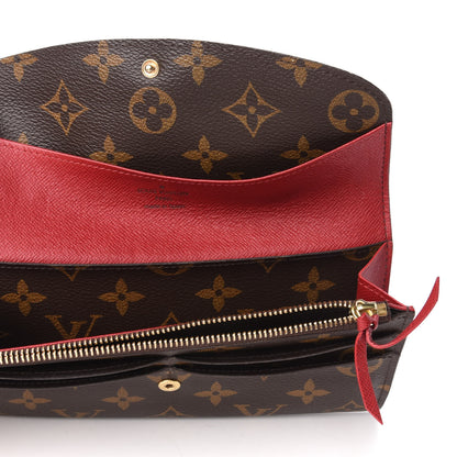 Louis Vuitton Monogram Emilie Wallet Red 5 of 6